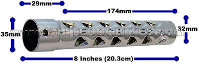 Motorcycle baffle sizes