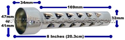 Motorbike baffle sizes