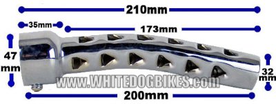 Motorbike baffle dimensions