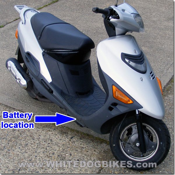 Suzuki AN125 battery location