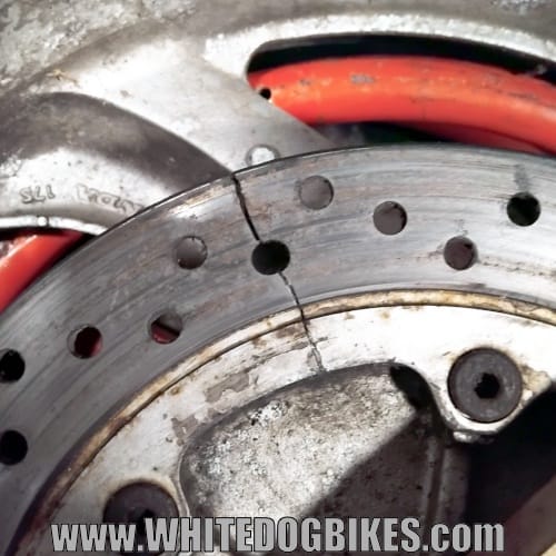 Honda Deauville damaged brake disc