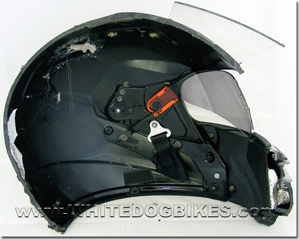 Inside the helmet shell