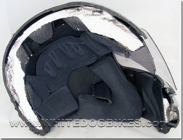 Inside a Flip Front Motorcycle Helmet..... - White Dog's Motorcycle Blog