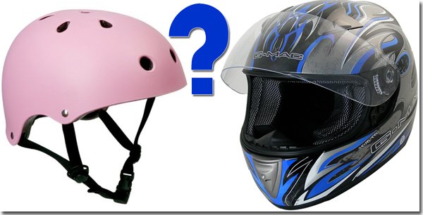 Push or motorbike helmet?