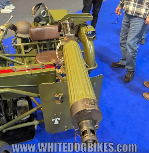 Army bike with sidecar