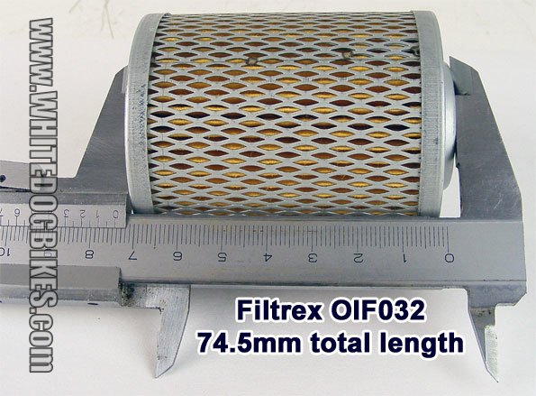 Total length of the Filtrex OIF032