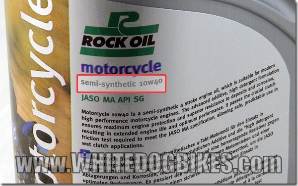 Rock Oil semi synth oil - rear