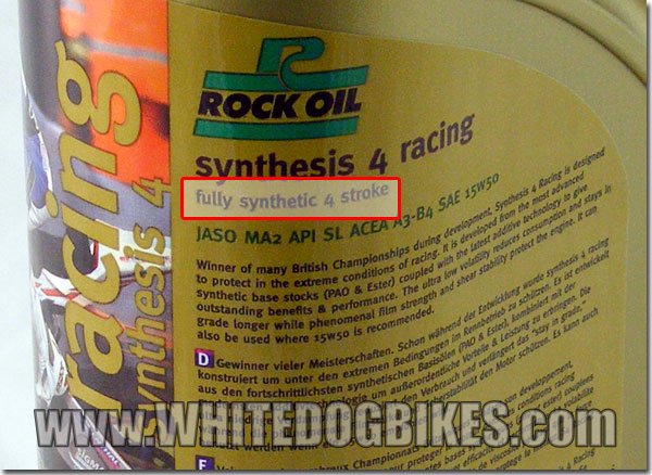 Rock Oil full synth oil - rear