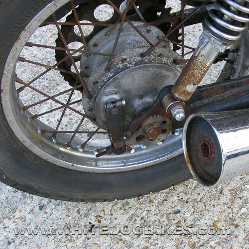 Yamaha SR250 rear drum brake