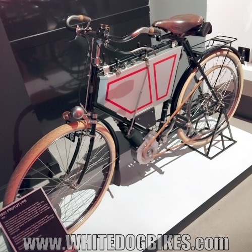 1901 Triumph prototype motorcycles on display