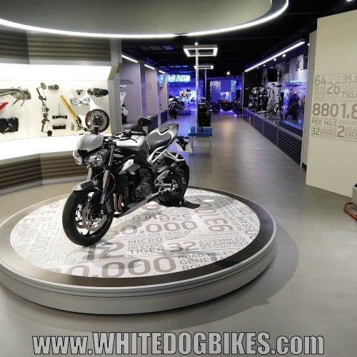 Entrance to the Triumph Visitor Experience as you walk into the upstairs