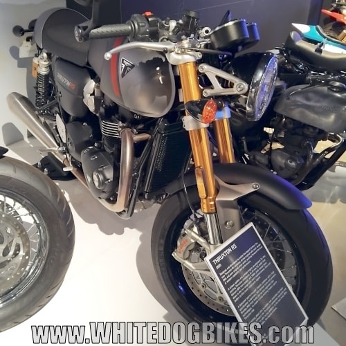 A new Triumph Thruxton RS in dark grey