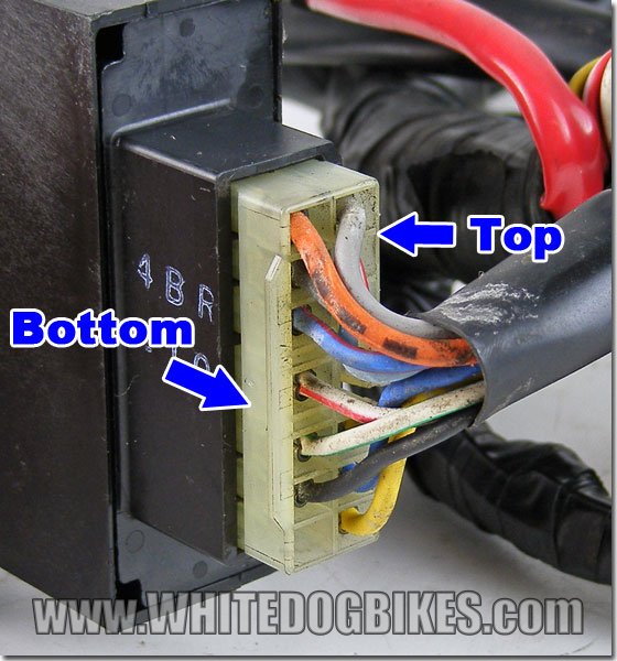 XJ600 CDI connector block and wires