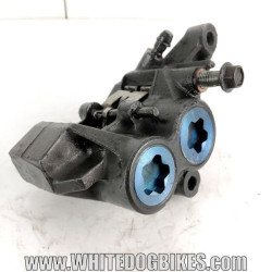 OEM Yamaha FZS600 Fazer used right front brake caliper with the bleed nipple, pistons and seals