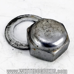 OEM Yamaha FZS600 Fazer used top fork yoke 27mm nut in chrome