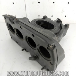 OEM Yamaha FZS600 Fazer used airbox body with K and N air filter with light marks from use