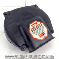 OEM Yamaha FZS600 Fazer black used airbox filter lid removed from bike with light marks from use