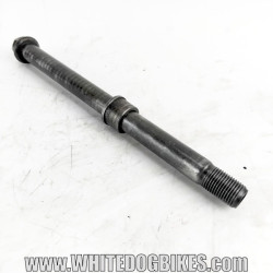 OEM Yamaha FZS600 Fazer used front wheel spindle with light marks from use