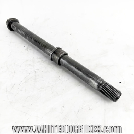 OEM Yamaha FZS600 Fazer used front wheel spindle with light marks from use
