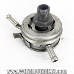 Genuine Yamaha FZS600 Fazer used oil cooler and center bolt with marks from use