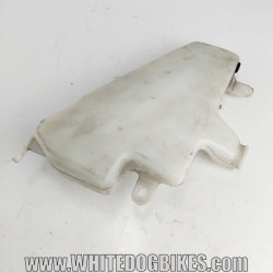 Genuine Yamaha FZR400 1WG used coolant reservoir tank removed from the bike