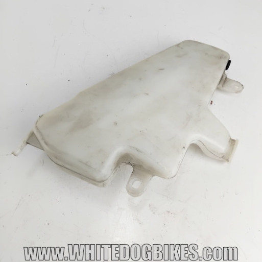 Genuine Yamaha FZR400 1WG used coolant reservoir tank removed from the bike