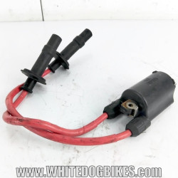 Genuine working Honda VFR400 NC30 used ignition coil in black with HT leads and plug caps