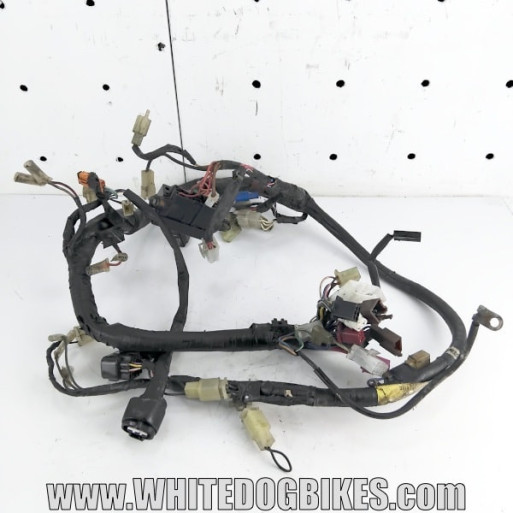 OEM Yamaha FZS600 Fazer used wiring harness in black with the original electrical connectors