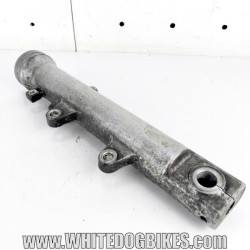 OEM Yamaha FZS600 Fazer used right lower fork leg (Y4YR) in chrome with marks from use