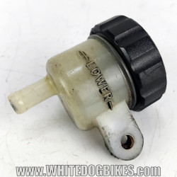 OEM Yamaha FZS600 Fazer used rear brake cylinder reservoir removed from the bike