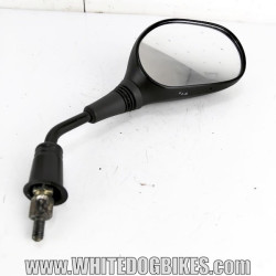 OEM Peugeot Tweet RS 125 used right rearview mirror in black with marks from use
