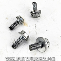 OEM Peugeot Tweet RS 125 used set of under seat storage panel bolts in chrome