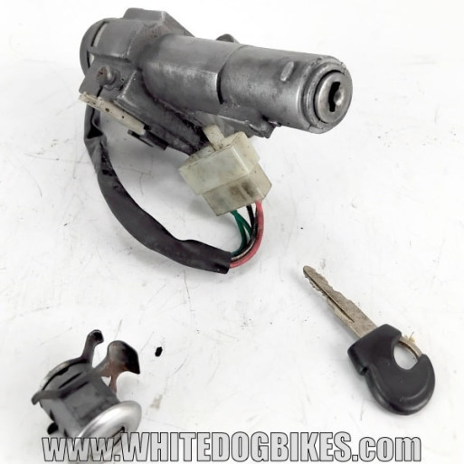 OEM Peugeot Tweet RS 125 used lockset with ignition switch, storage box lock and key