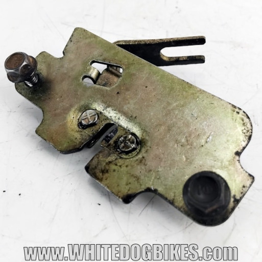 OEM Peugeot Tweet RS 125 used seat release mechanism showing the moving parts