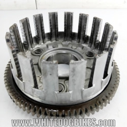 OEM Yamaha FZS600 Fazer used outer clutch basket, also known as the primary driven gear