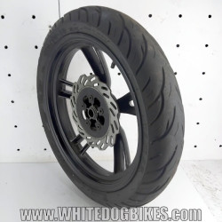 OEM Peugeot Tweet RS 125 used back 16 inch wheel in black with disc and tyre