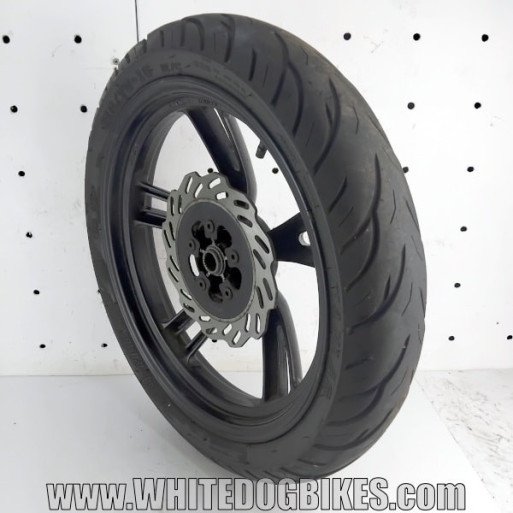 OEM Peugeot Tweet RS 125 used back 16 inch wheel in black with disc and tyre