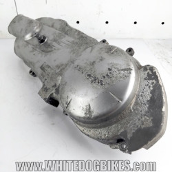 OEM Peugeot Tweet RS 125 used left engine casing and transmission cover with marks from use