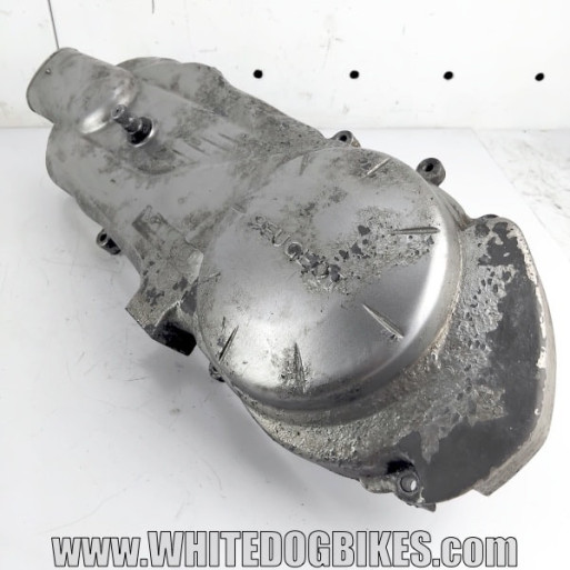 OEM Peugeot Tweet RS 125 used left engine casing and transmission cover with marks from use