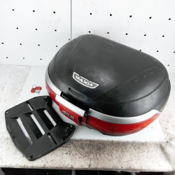 Genuine used Givi Maxia Monokey rear topbox with fitting plate and 2 keys with scratches from use