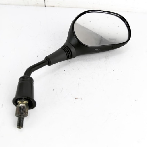 OEM Peugeot Tweet RS 125 used right rear view mirror in black with marks from use