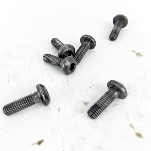 OEM Yamaha FZS600 Fazer used rear brake disc mounting bolts with marks from use