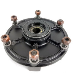OEM Yamaha FZS600 Fazer used rear sprocket carrier in black with marks from use