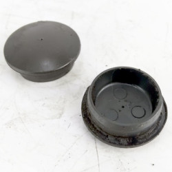 OEM Yamaha FZS600 Fazer used swinging arm spindle plastic caps with light marks from use