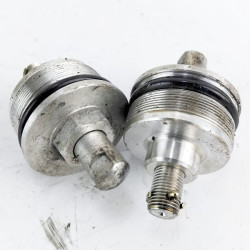 Genuine Yamaha FZS600 Fazer used top fork cap bolts in chrome with marks from use