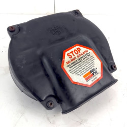 OEM Yamaha FZS600 Fazer black used airbox filter lid removed from bike with light marks from use