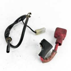 OEM Yamaha FZS600 Fazer used battery positive and negative wires with marks from use