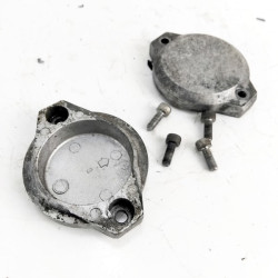 Genuine Yamaha FZS600 Fazer used left cam caps in silver