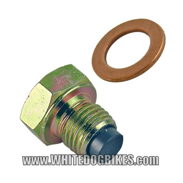 Magnetic Oil Drain Plug and Washer - M12 Bolt, 1.25mm Pitch