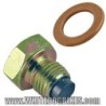 Magnetic Oil Drain Plug and Washer - M12 Bolt, 1.25mm Pitch